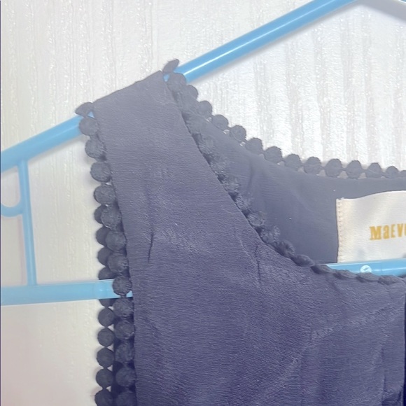 Anthropologie Maeve Festive Swing Elegant Navy Sequin Fringe Sleeveless Dress - Picture 10 of 11